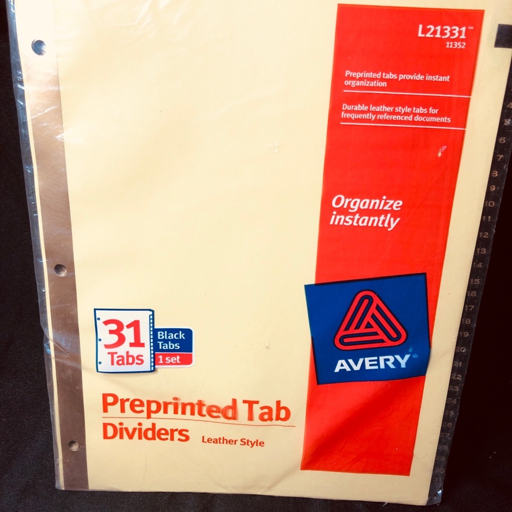 Avery Cream and Black Office Binders